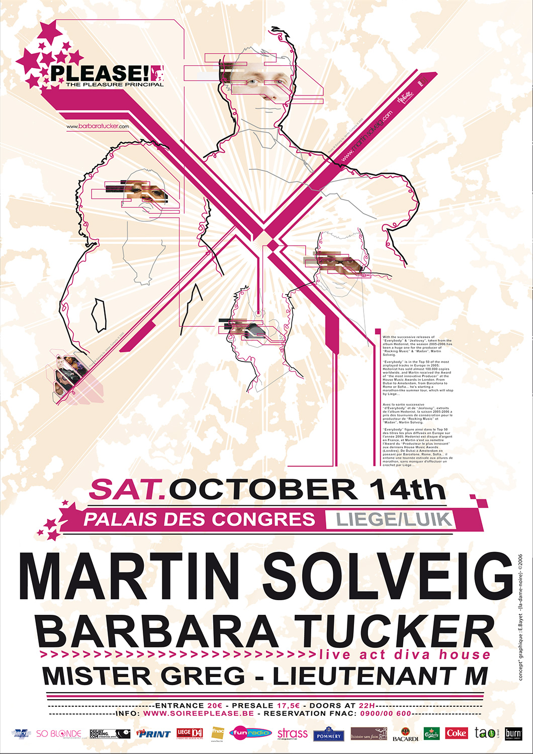 Poster for an event with Martin Solveig and Barbara Tucker